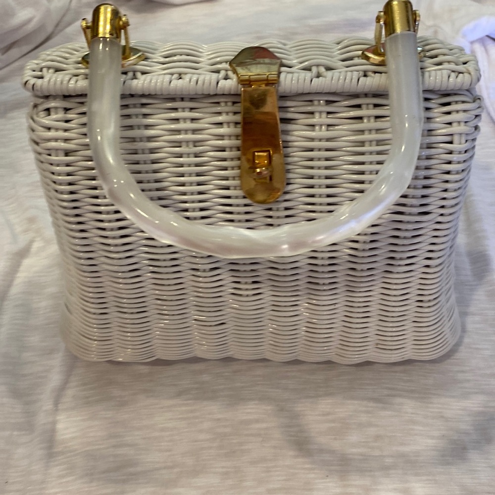Vintage plastic woven purse